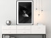 Wall Poster Mysterious Woman - black and white portrait of a woman with a large hat 123482 additionalThumb 4