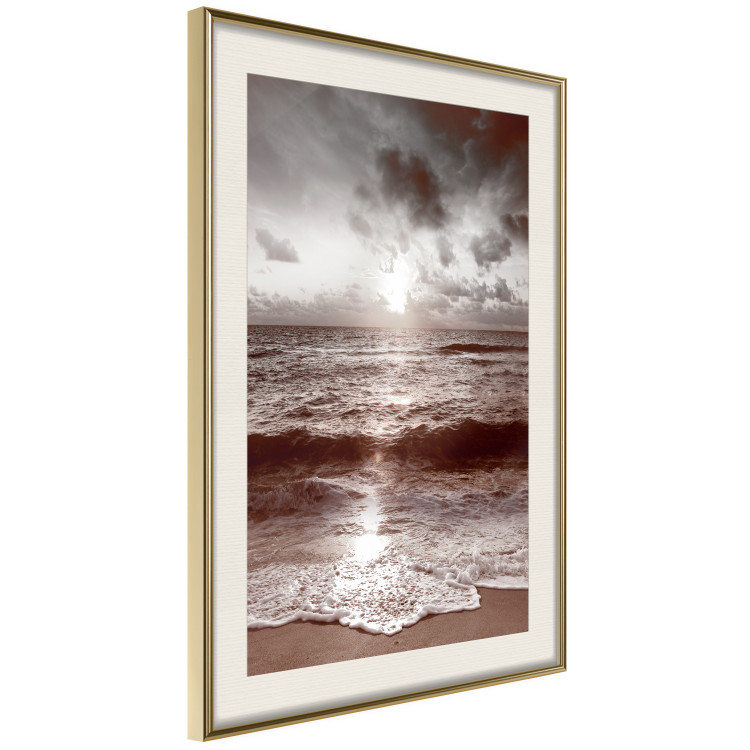 Poster Dream - beach and sea waves landscape against sky and sunlight 123882 additionalImage 2