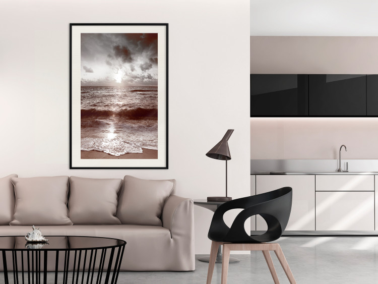 Poster Dream - beach and sea waves landscape against sky and sunlight 123882 additionalImage 22