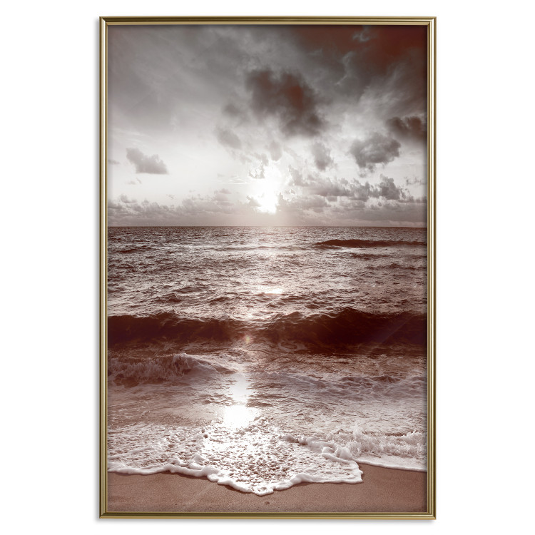 Poster Dream - beach and sea waves landscape against sky and sunlight 123882 additionalImage 16