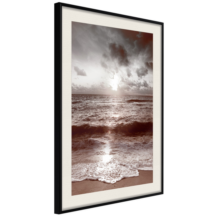 Poster Dream - beach and sea waves landscape against sky and sunlight 123882 additionalImage 3