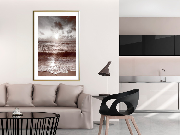 Poster Dream - beach and sea waves landscape against sky and sunlight 123882 additionalImage 13