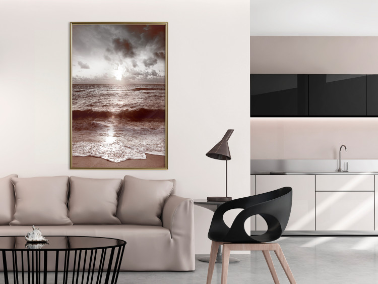 Poster Dream - beach and sea waves landscape against sky and sunlight 123882 additionalImage 7