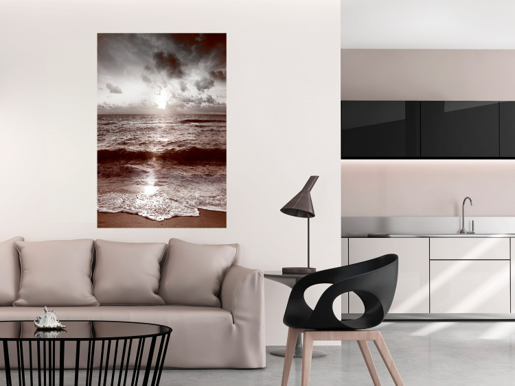 Poster Dream - beach and sea waves landscape against sky and sunlight 123882 additionalImage 23