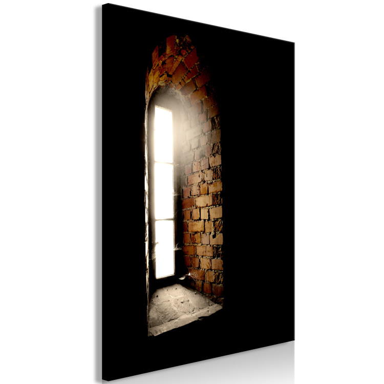 Canvas Art Print Window in the tower - photo of Gothic architecture with narrow window 124382 additionalImage 2