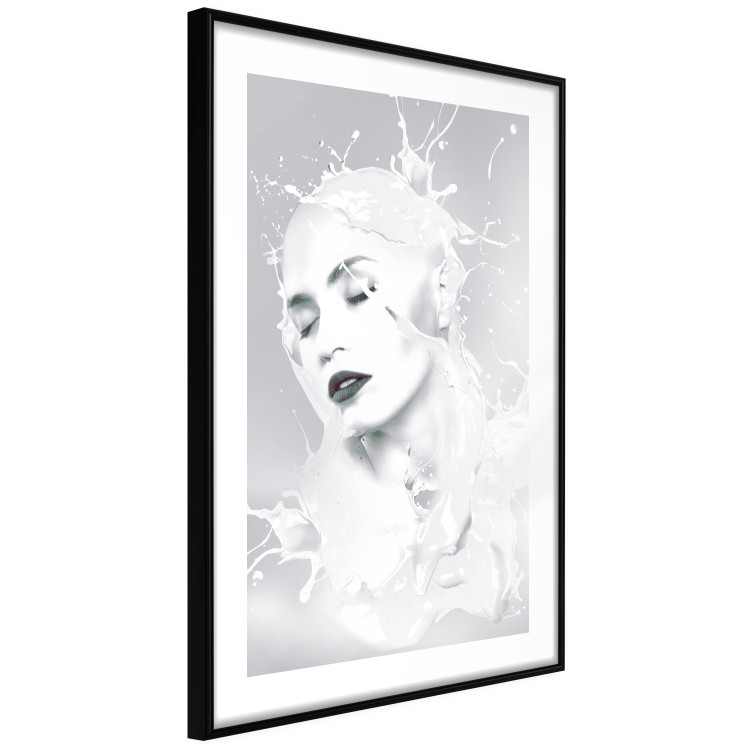 Poster Milky Queen - black and white abstraction of a woman in milk form 124482 additionalImage 11