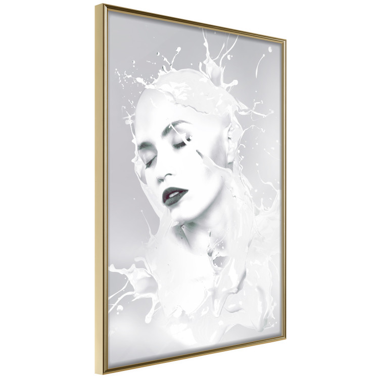 Poster Milky Queen - black and white abstraction of a woman in milk form 124482 additionalImage 12