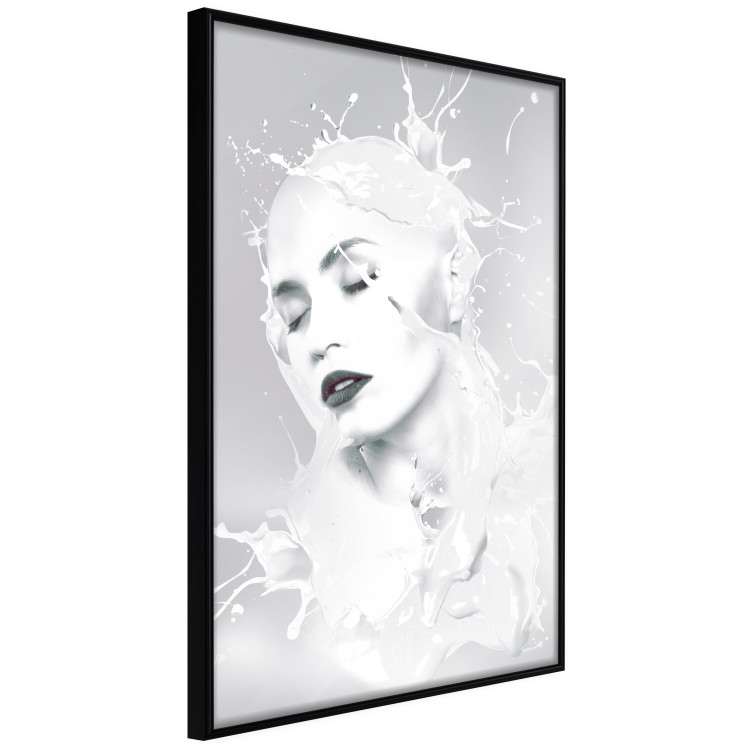Poster Milky Queen - black and white abstraction of a woman in milk form 124482 additionalImage 10