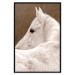 Wall Poster Sad Eyes - rear view portrait of a white horse against a golden nature background 126882 additionalThumb 16
