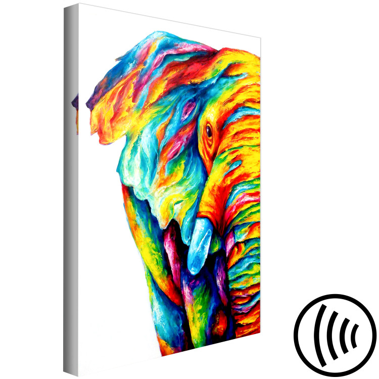 Canvas Art Print Colourful Elephant (1 Part) Vertical 126982 additionalImage 6