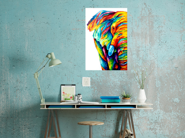 Canvas Art Print Colourful Elephant (1 Part) Vertical 126982 additionalImage 3