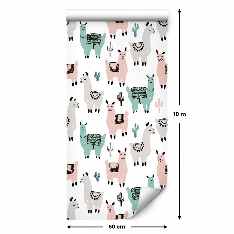 Modern Wallpaper Alpacas and Cacti 127182 additionalImage 2