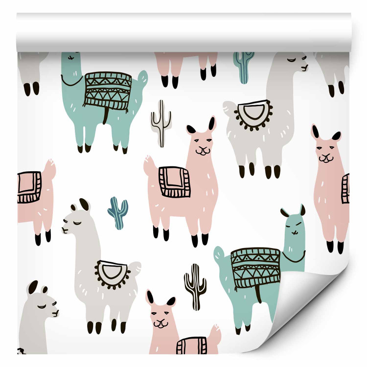 Modern Wallpaper Alpacas and Cacti 127182 additionalImage 6