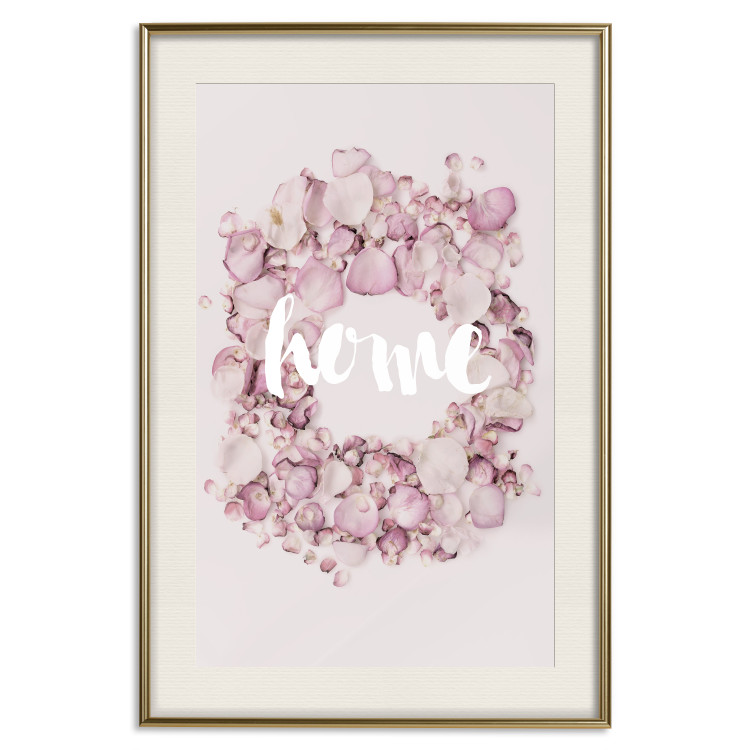 Wall Poster Fragrant Home - English text on a background of scattered flowers 127482 additionalImage 20