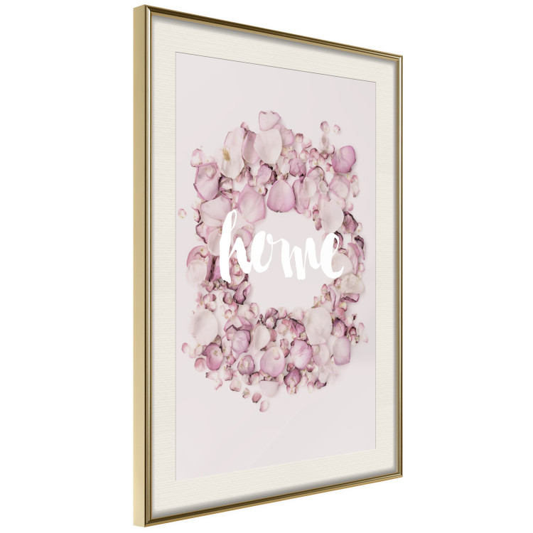 Wall Poster Fragrant Home - English text on a background of scattered flowers 127482 additionalImage 3