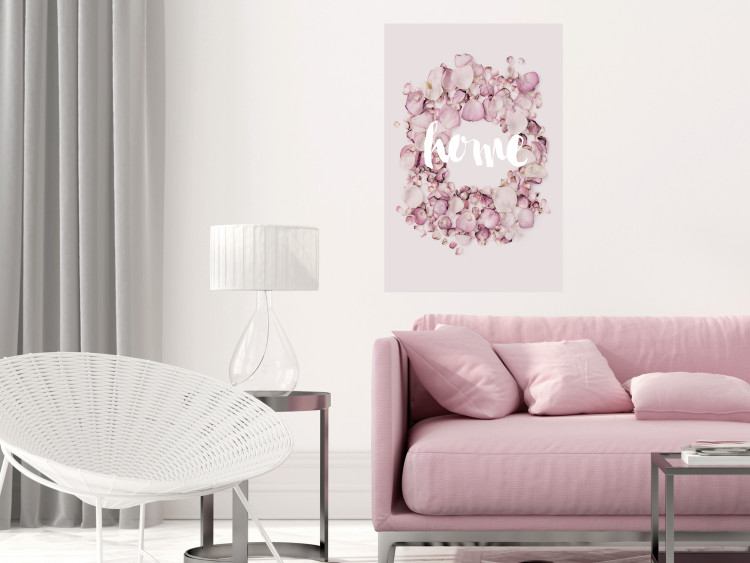 Wall Poster Fragrant Home - English text on a background of scattered flowers 127482 additionalImage 4
