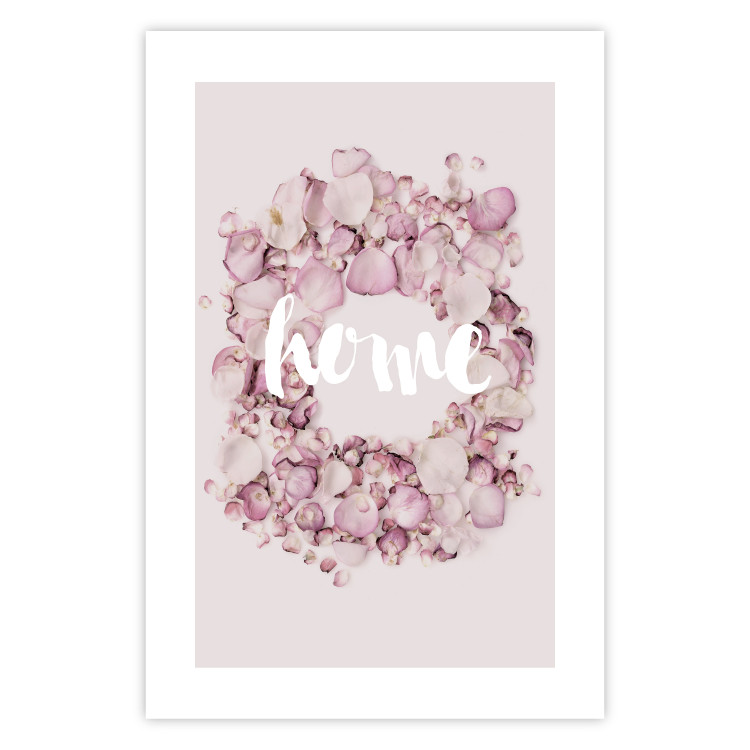Wall Poster Fragrant Home - English text on a background of scattered flowers 127482 additionalImage 25