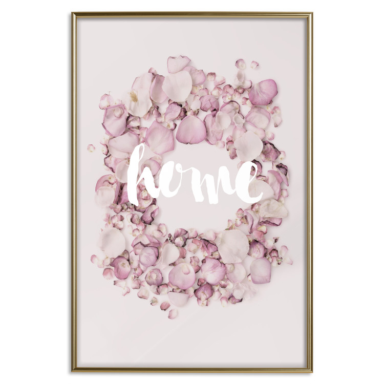 Wall Poster Fragrant Home - English text on a background of scattered flowers 127482 additionalImage 17