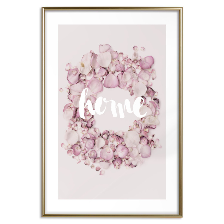 Wall Poster Fragrant Home - English text on a background of scattered flowers 127482 additionalImage 14