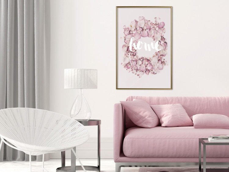 Wall Poster Fragrant Home - English text on a background of scattered flowers 127482 additionalImage 5