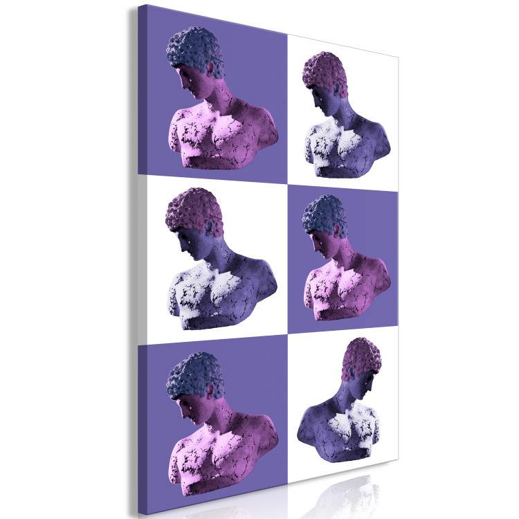 Canvas Greek bust - white and purple vintage composition 127582 additionalImage 2