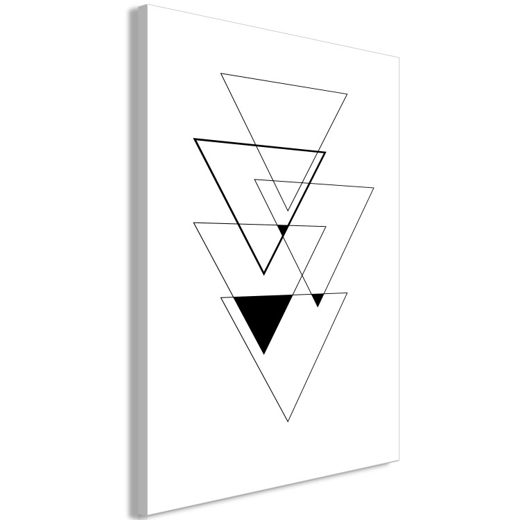 Canvas Art Print Five black triangles - a composition of overlapping figures 127982 additionalImage 2