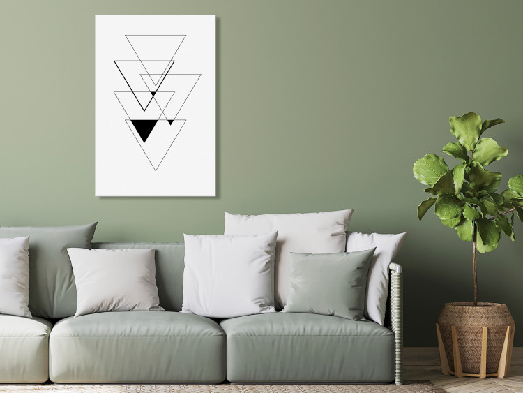 Canvas Art Print Five black triangles - a composition of overlapping figures 127982 additionalImage 3
