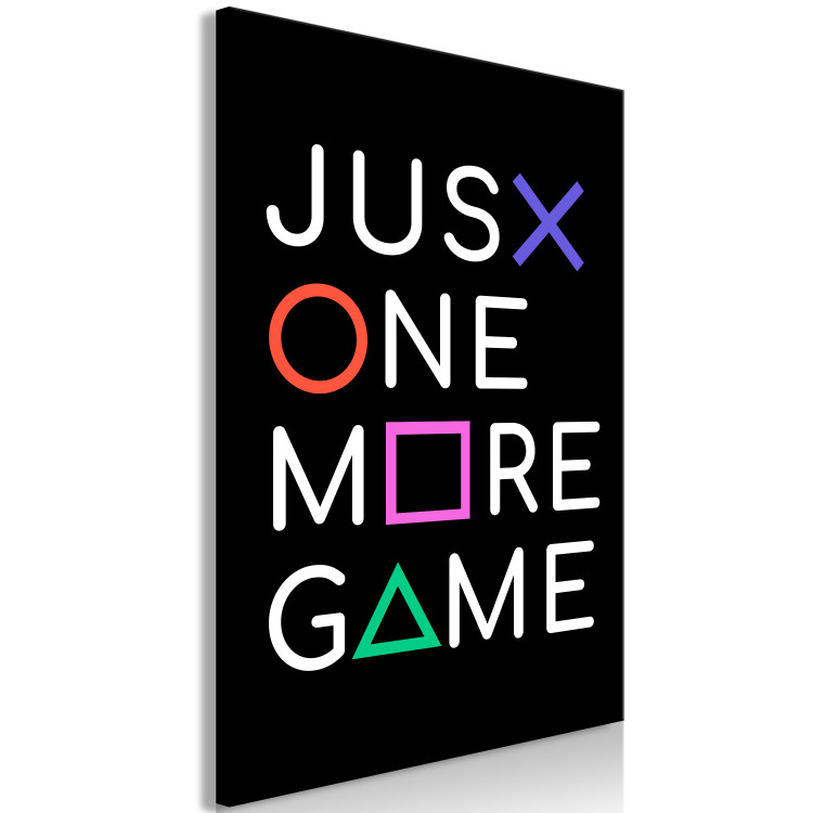 Canvas Art Print Just One More Game (1-part) vertical - English text with figures 128482 additionalImage 2