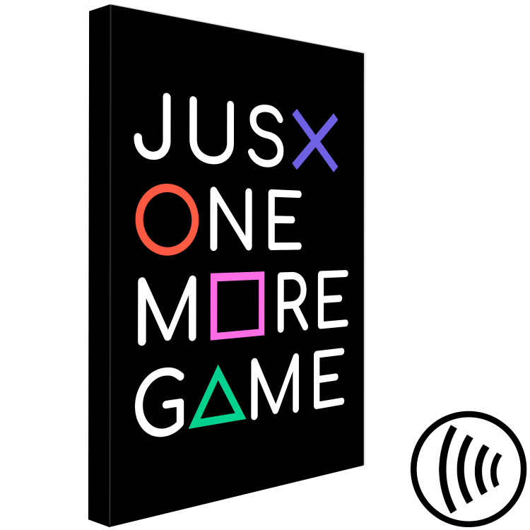 Canvas Art Print Just One More Game (1-part) vertical - English text with figures 128482 additionalImage 6