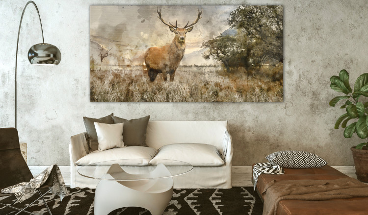 Large canvas print Watercolour Deer II [Large Format] 128682 additionalImage 6