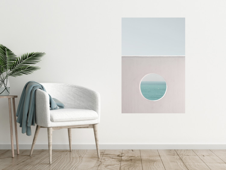 Wall Poster Circular Horizon - landscape of calm sea and clear sky 129482 additionalImage 2