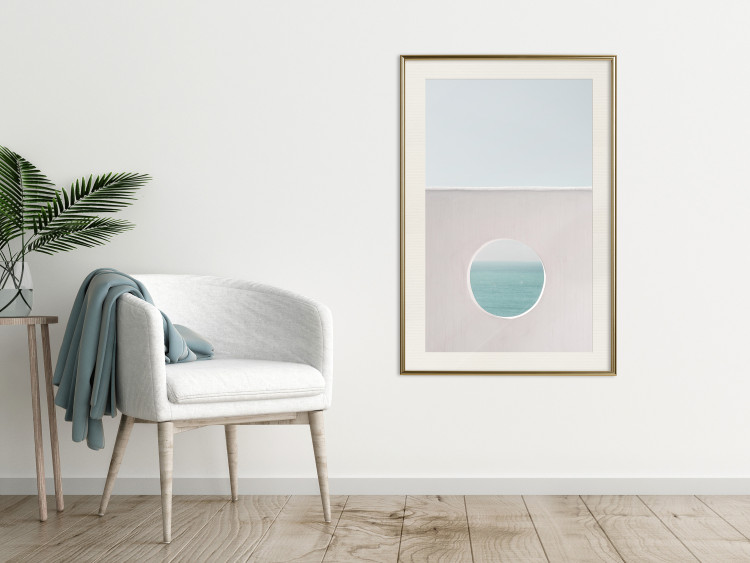 Wall Poster Circular Horizon - landscape of calm sea and clear sky 129482 additionalImage 22