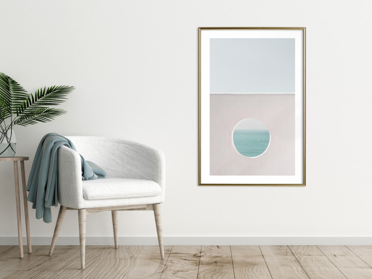 Wall Poster Circular Horizon - landscape of calm sea and clear sky 129482 additionalImage 15