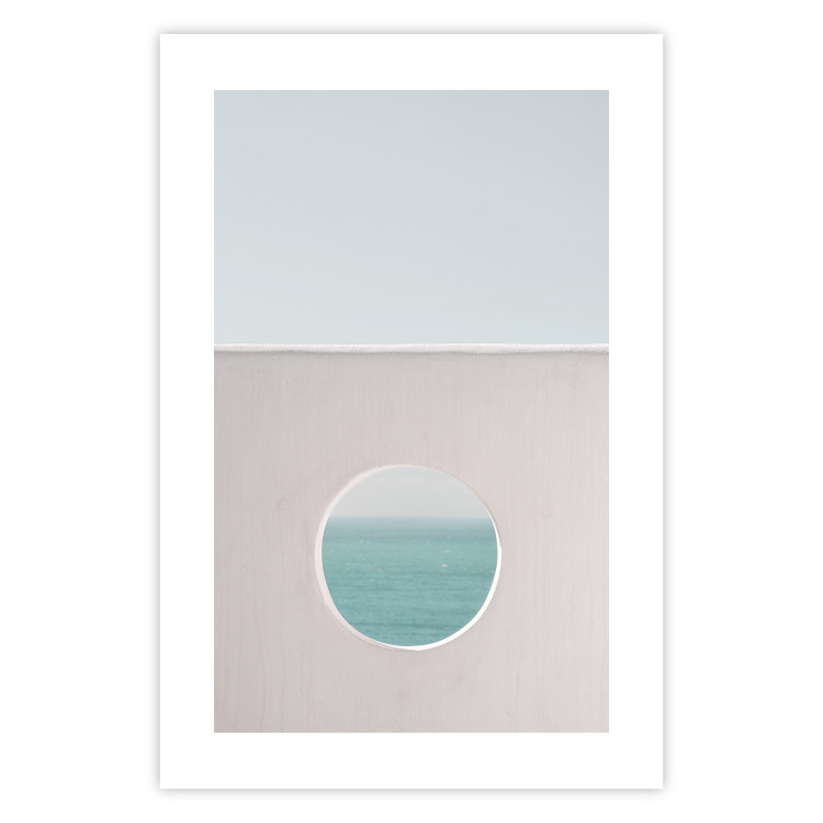 Wall Poster Circular Horizon - landscape of calm sea and clear sky 129482 additionalImage 25