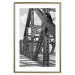 Wall Poster Morning Bridge - gray architecture of a metal bridge against a light background 129782 additionalThumb 14
