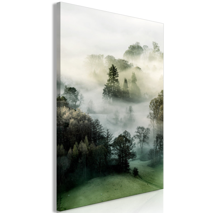 Canvas Art Print Morning Chill (1-piece) Vertical - landscape of misty forest scenery 130282 additionalImage 2