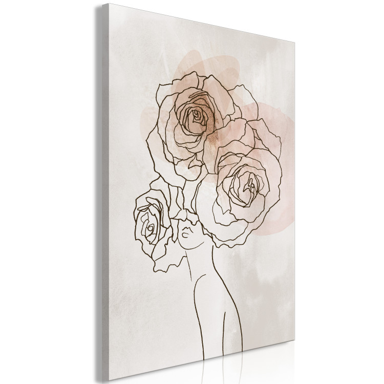 Canvas Art Print Anna and Roses (1 Part) Vertical 132182 additionalImage 2