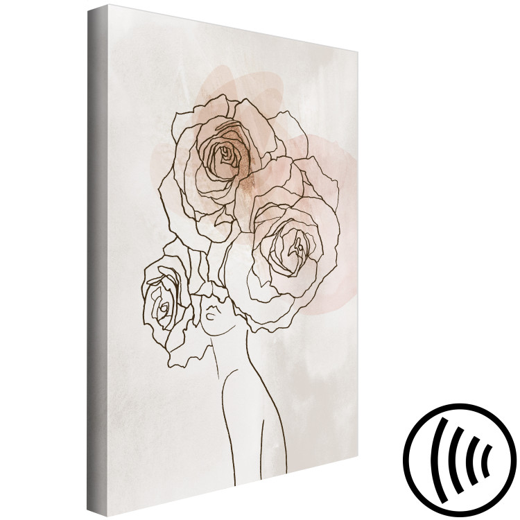 Canvas Art Print Anna and Roses (1 Part) Vertical 132182 additionalImage 6