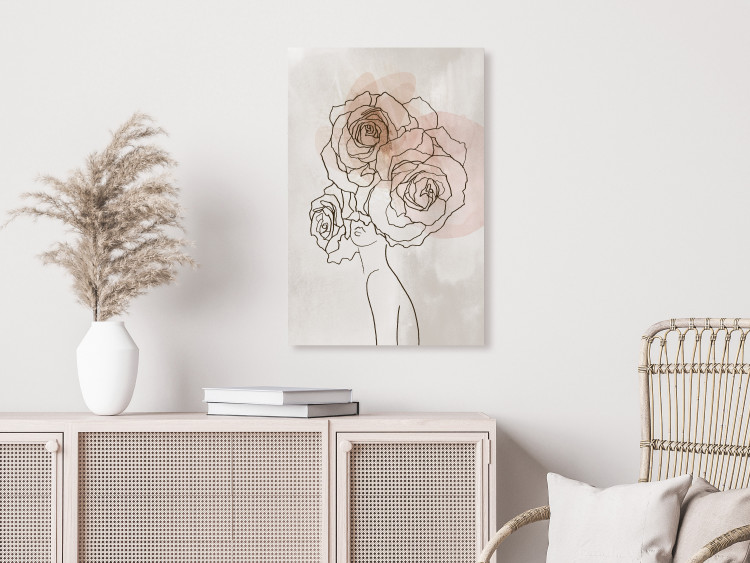 Canvas Art Print Anna and Roses (1 Part) Vertical 132182 additionalImage 3