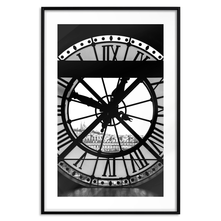 Wall Poster Sacre-Coeur Clock - black and white clock architecture against the city backdrop 132282 additionalImage 15