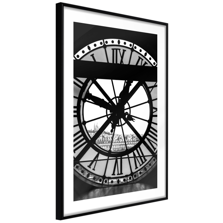 Wall Poster Sacre-Coeur Clock - black and white clock architecture against the city backdrop 132282 additionalImage 2