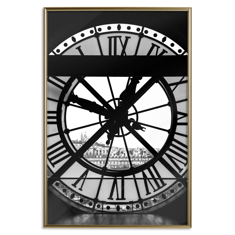 Wall Poster Sacre-Coeur Clock - black and white clock architecture against the city backdrop 132282 additionalImage 17