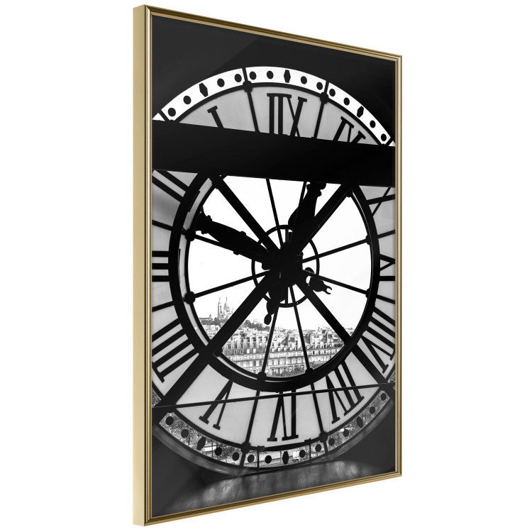 Wall Poster Sacre-Coeur Clock - black and white clock architecture against the city backdrop 132282 additionalImage 9