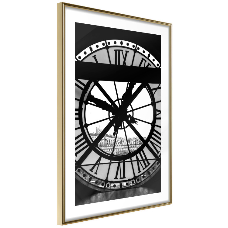 Wall Poster Sacre-Coeur Clock - black and white clock architecture against the city backdrop 132282 additionalImage 4