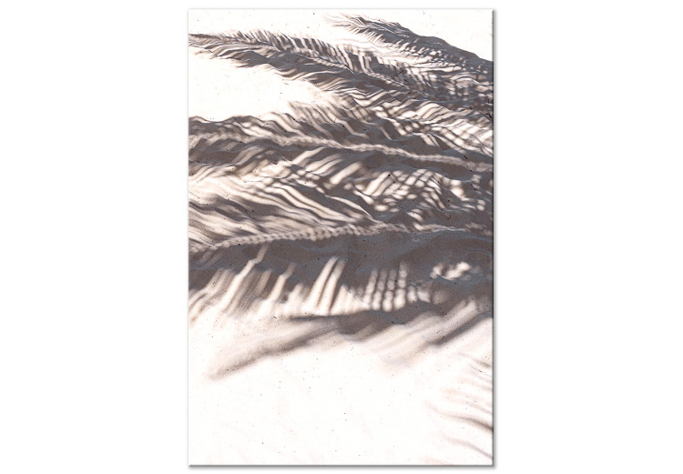 Canvas Art Print Shadows by the sea - Sand beach covered with shadow Crown of trees 135282