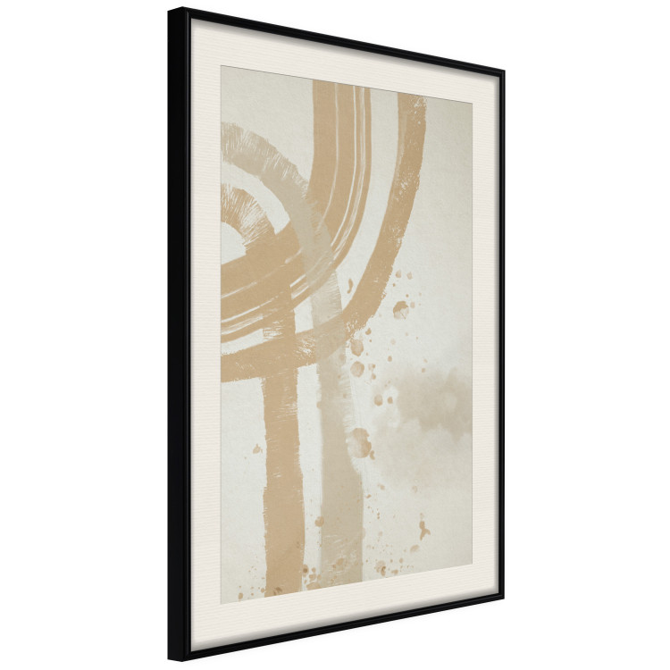 Wall Poster Beige Minimalism - abstract brown pattern on a light beige background 135582 additionalImage 20