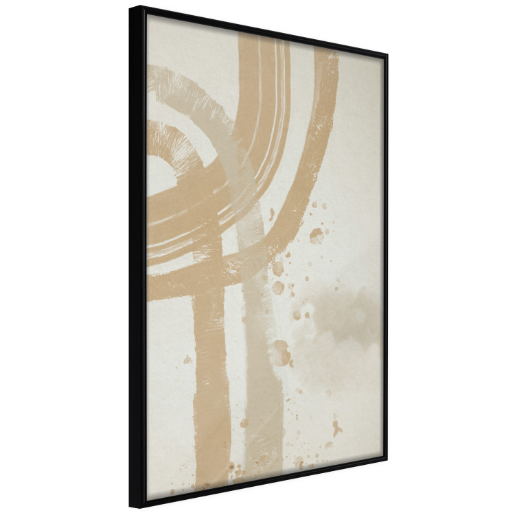 Wall Poster Beige Minimalism - abstract brown pattern on a light beige background 135582 additionalImage 24