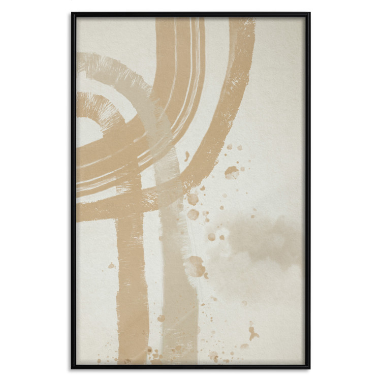 Wall Poster Beige Minimalism - abstract brown pattern on a light beige background 135582 additionalImage 12