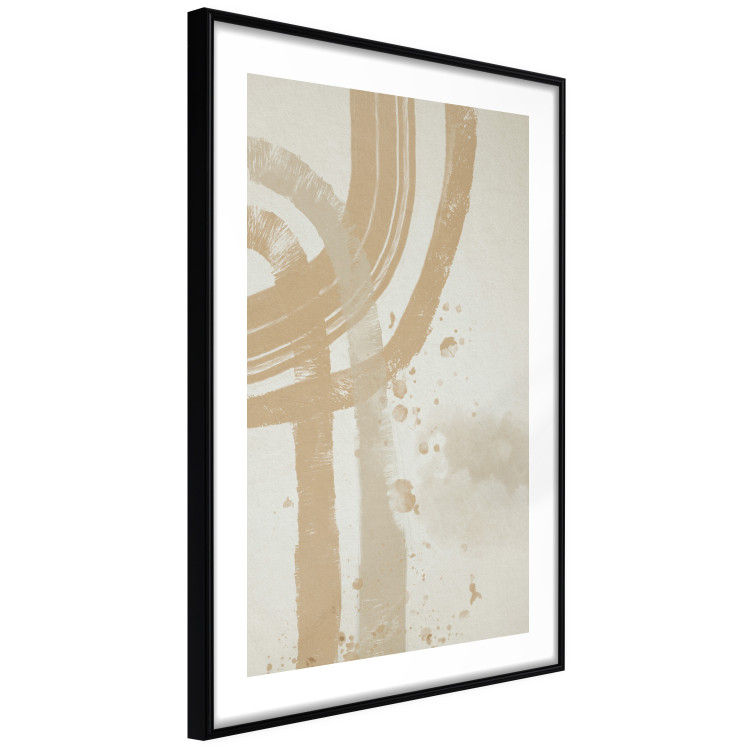 Wall Poster Beige Minimalism - abstract brown pattern on a light beige background 135582 additionalImage 15