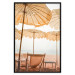 Poster Sunny Gust - summer landscape of beach loungers with the sea in the background 135882 additionalThumb 11